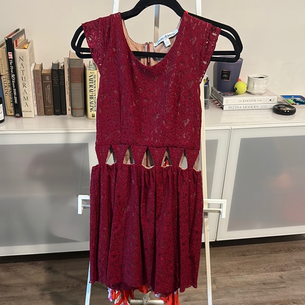 Lovers + Friends Red Sleeveless Sundress Cocktail